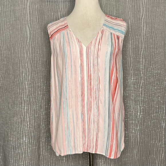 1.STATE neck tie striped tank - Picture 2 of 6
